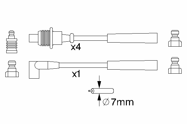 Комплект проводов зажигания 0 986 356 715 Bosch