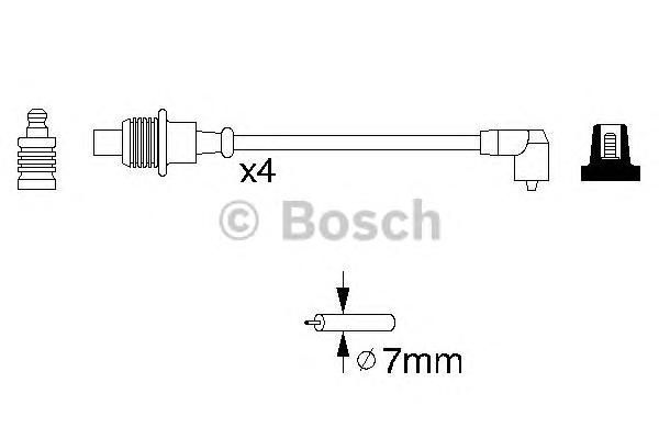 Комплект проводов зажигания 0 986 356 854 Bosch