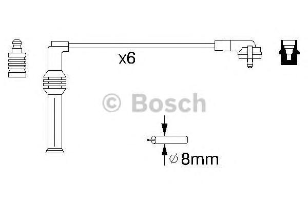 Комплект проводов зажигания 0 986 356 870 Bosch