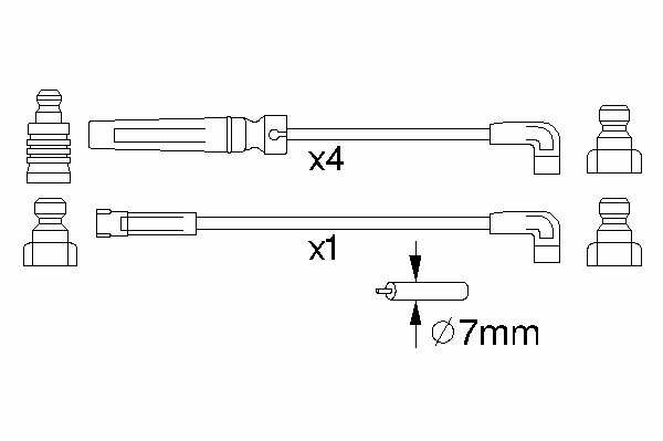 Комплект проводов зажигания 0 986 356 975 Bosch