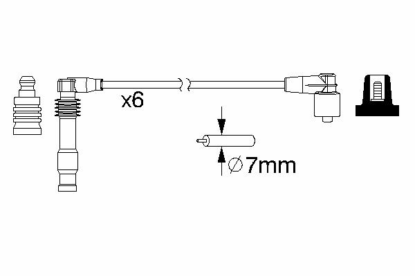 Комплект проводов зажигания 0 986 357 162 Bosch