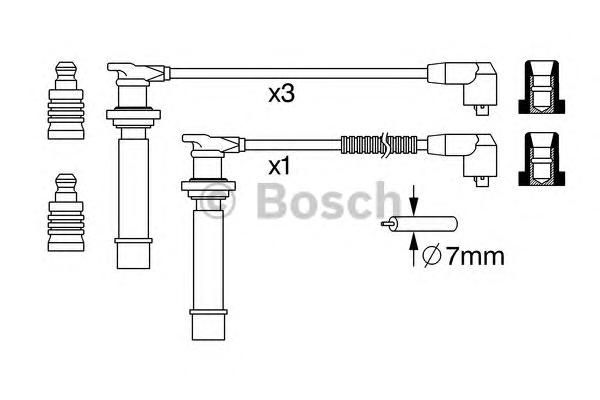 Комплект проводов зажигания 0 986 357 239 Bosch