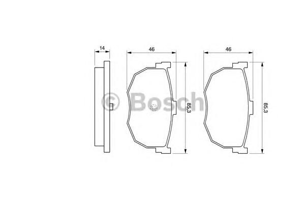 Комплект тормозных колодок, дисковый тормоз 0 986 424 418 Bosch