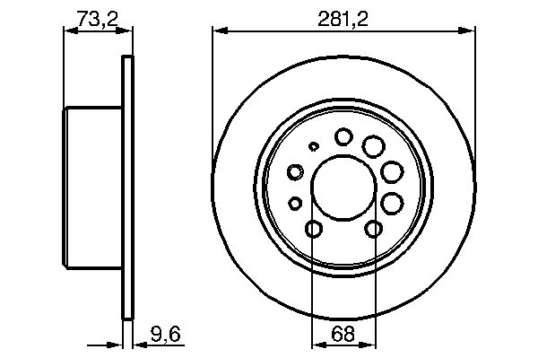 Тормозной диск 0 986 478 143 Bosch