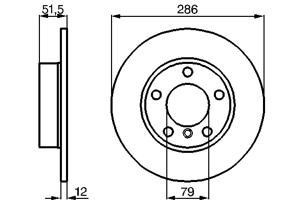 Тормозной диск 0 986 478 511 Bosch