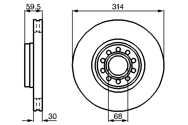 Тормозной диск 0 986 478 617 Bosch