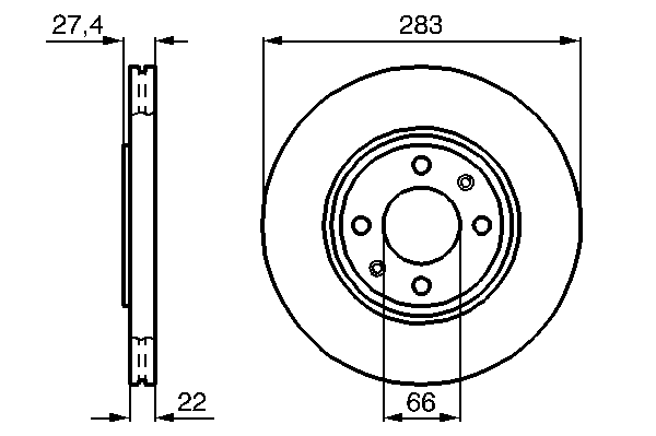 Тормозной диск 0 986 478 834 Bosch