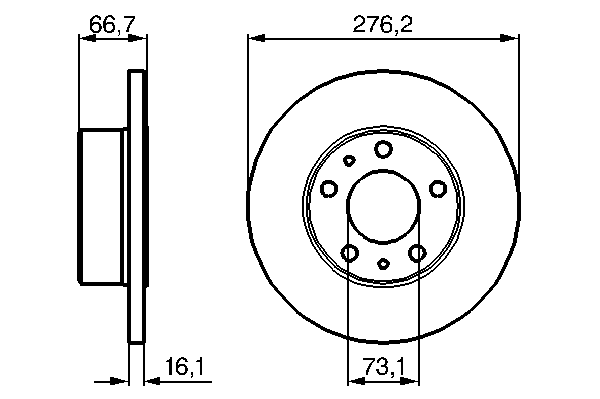 Тормозной диск 0 986 479 161 Bosch