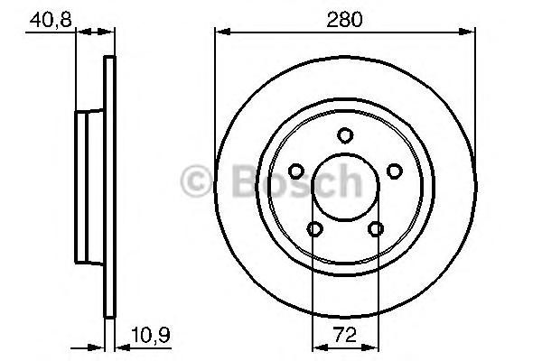 Тормозной диск 0 986 479 181 Bosch