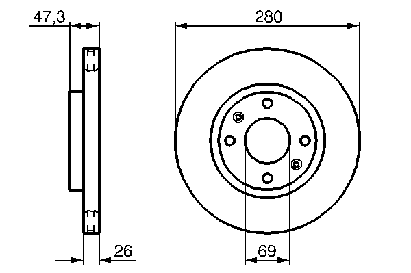 Тормозной диск 0 986 479 229 Bosch