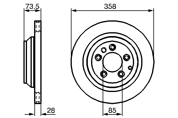 Тормозной диск 0 986 479 259 Bosch