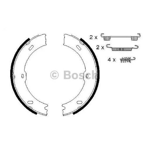 Колодки ручного тормоза к-кт для Mercedes Benz Sprinter (906) 2006-2018 0 986 487 720 Bosch