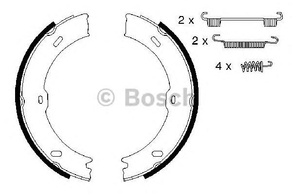 Колодки ручного тормоза к-кт для Mercedes Benz Sprinter (906) 2006-2018 0 986 487 720 Bosch