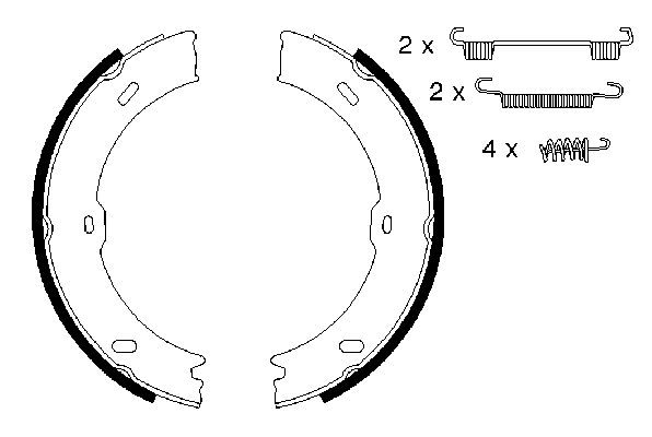 Колодки ручного тормоза к-кт для Mercedes Benz Sprinter (906) 2006-2018 0 986 487 720 Bosch