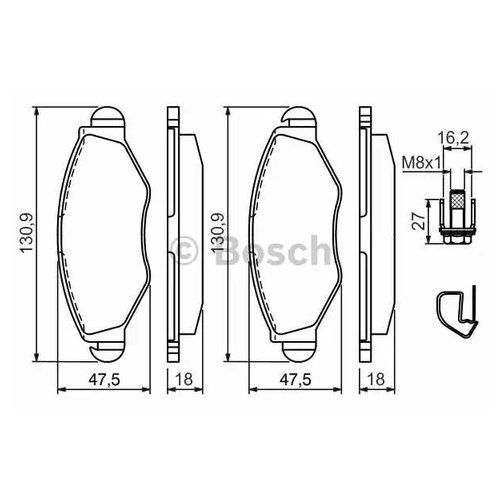 Комплект тормозных колодок, дисковый тормоз 0 986 494 039 Bosch