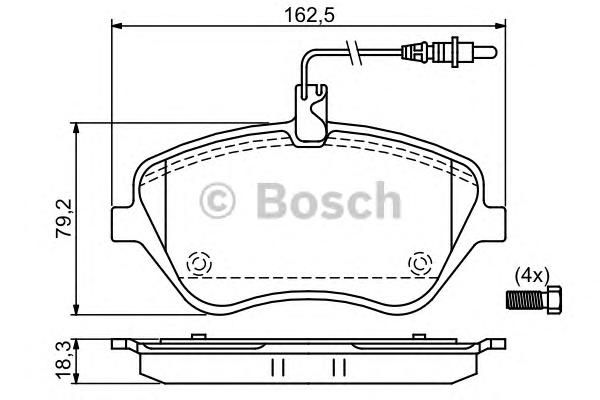 Комплект тормозных колодок, дисковый тормоз 0 986 494 098 Bosch