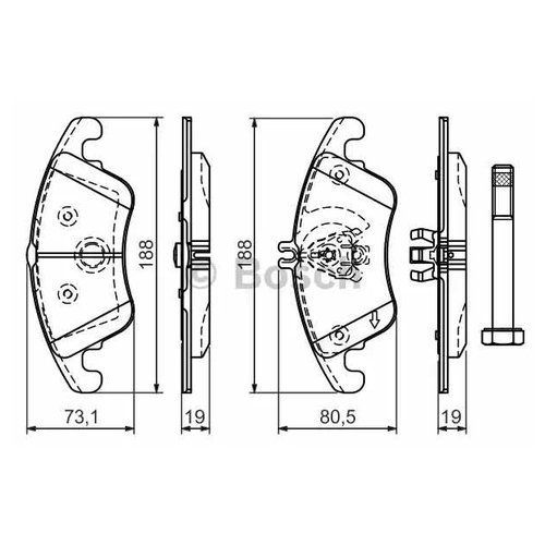 Комплект тормозных колодок, дисковый тормоз 0 986 494 263 Bosch