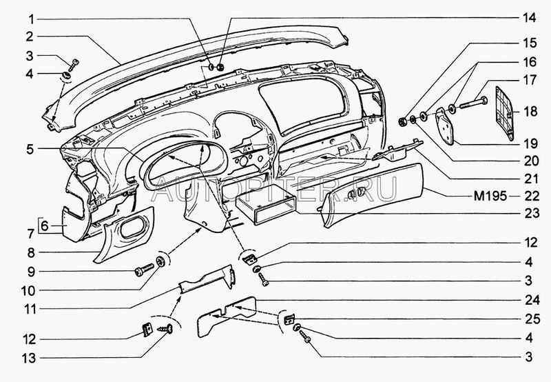 Рамка панели приборов 11185325124 Автоваз