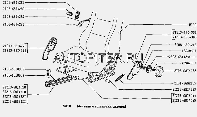 Облицовка ручки откидывания спинки сиденья 2108 Сызрань  21086814282 Автоваз