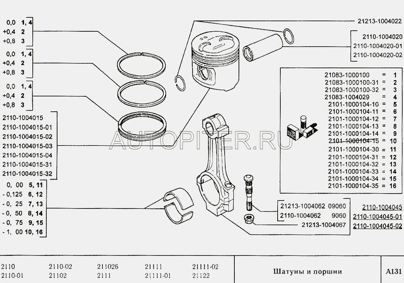 Шатун для ВАЗ-2110 "Лада" АвтоВАЗ 2110100404501 Автоваз