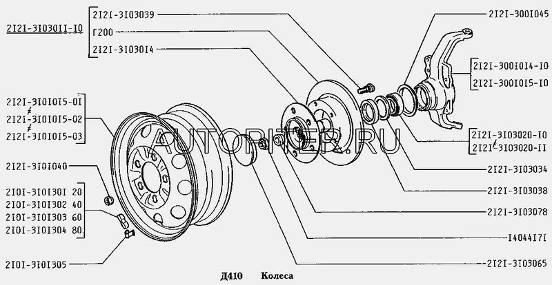 Ступица передняя голая для ВАЗ 2121 21213103014 Автоваз