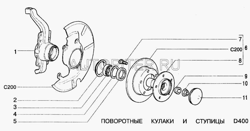 Ступица передняя голая для ВАЗ 2121 21213103014 Автоваз