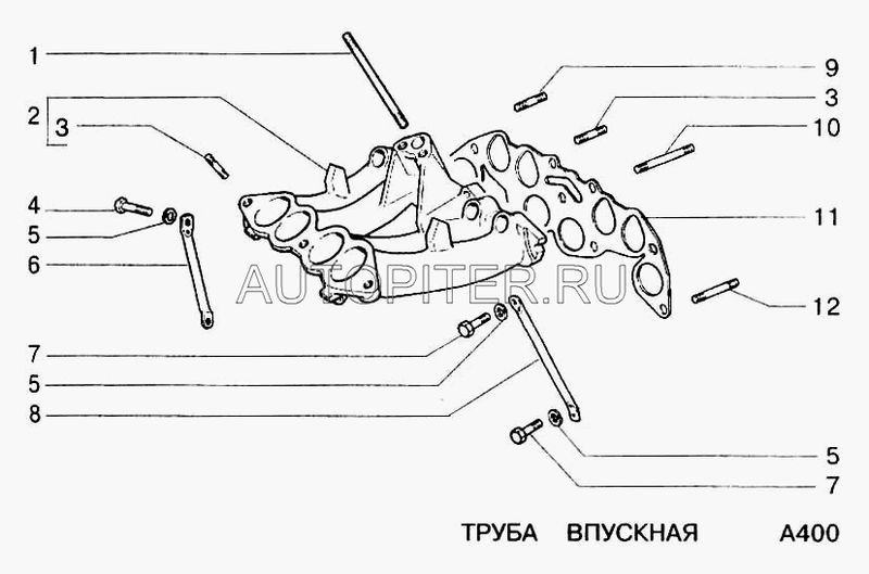 Прокладка коллектора металл. 2123100808101 Автоваз