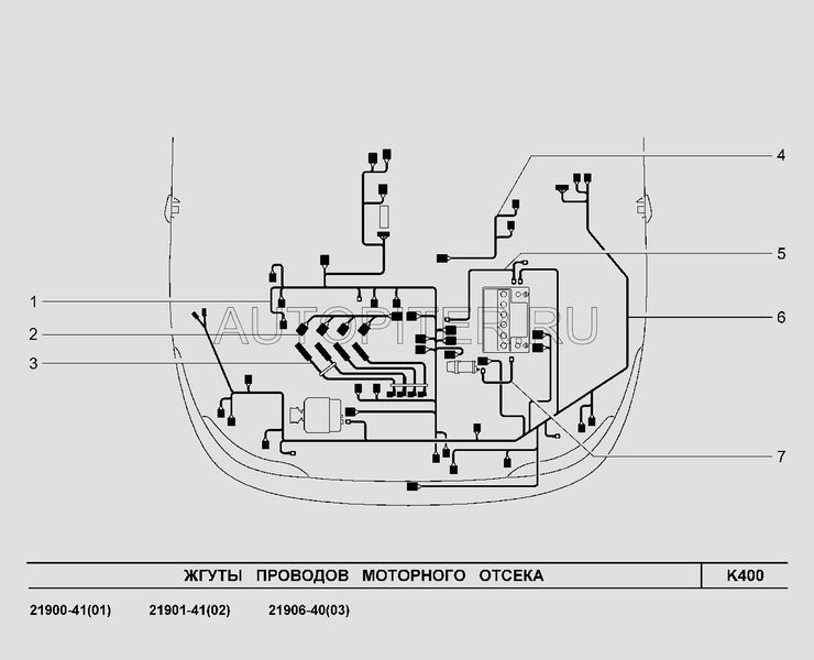 жгут проводов аккумуляторной батареи и стартера в сборе 21900372407000 Автоваз