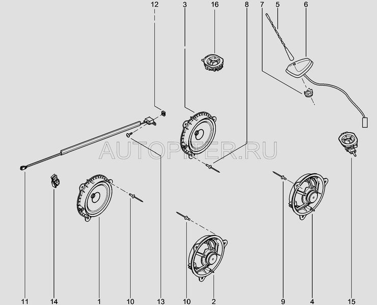 Громкоговоритель низкочастотный 281444271r Автоваз