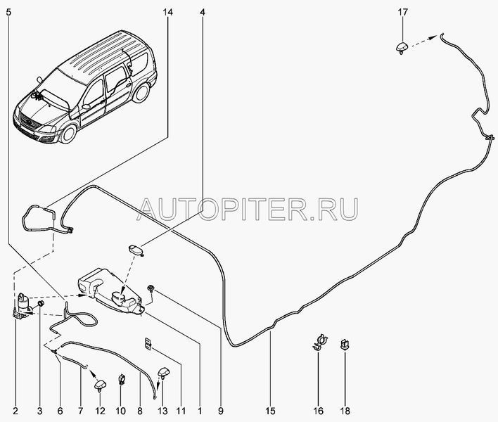 Жиклёр стеклоомывателя 289321198r Автоваз