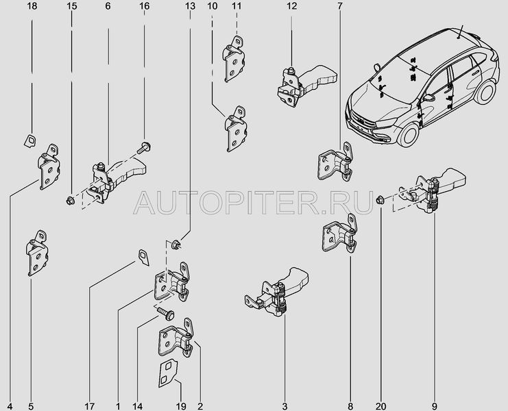 ПЕТЛЯ ДВЕРИ 6001546883 Автоваз