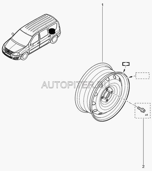 колесо 6001549385 Автоваз