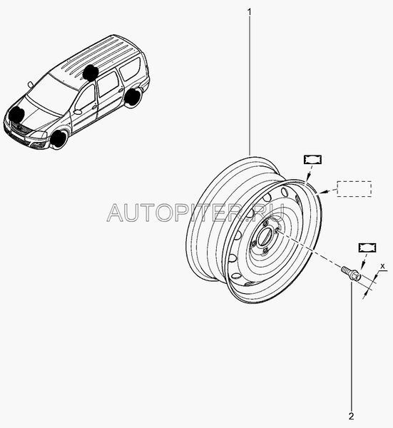 колесо 6001549387 Автоваз