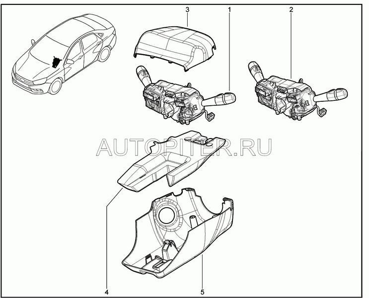 Модуль подрулевых переключателей 8450006923 Автоваз