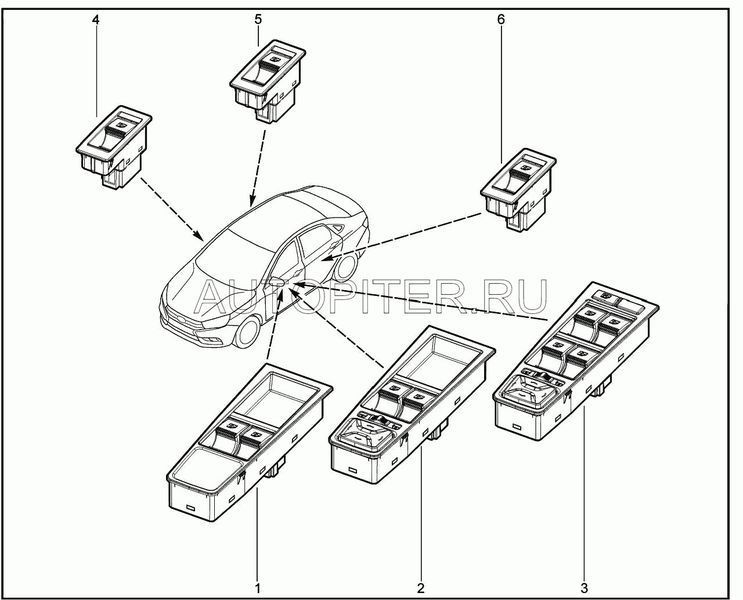 Блок переключателей 8450006932 Автоваз