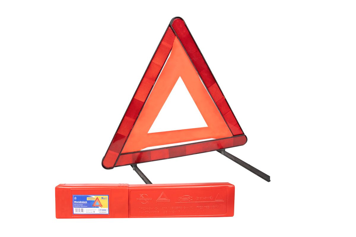 Знак аварийный с пласт.основанием KRAFT (по ГОСТу) в пенале kt830900 Kraft
