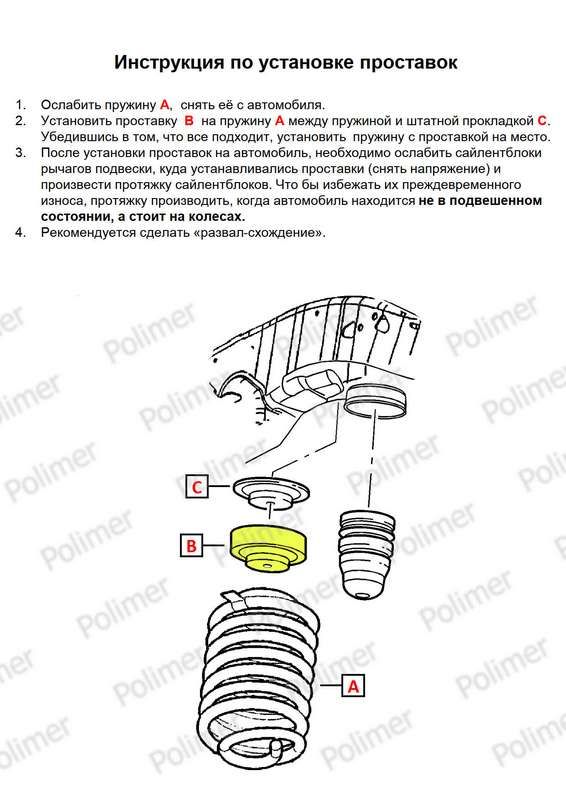 Проставки увеличения клиренса задних пружин AUDI - полиуретан 40 мм 121501240 Полимер