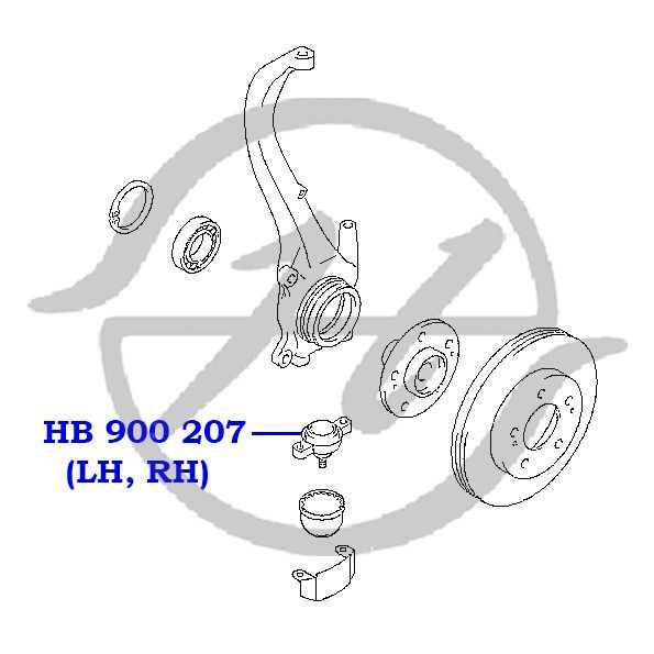 Опора шаровая нижняя передней подвески для Hyundai XG 1998-2005 hb900207 Hanse