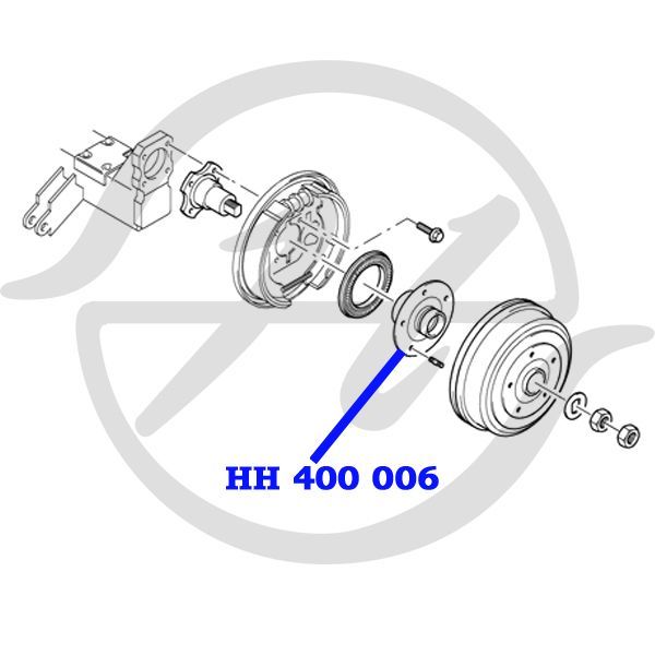 HANSE HH 400 006 Ступица заднего колеса с подшипником TRANSIT hh400006 Hanse