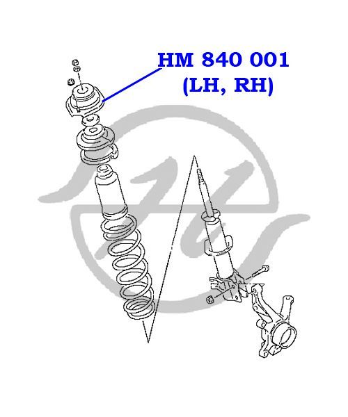 Опора стойки амортизатора передней подвески SUZUKI Ignis  (2004-) hm840001 Hanse
