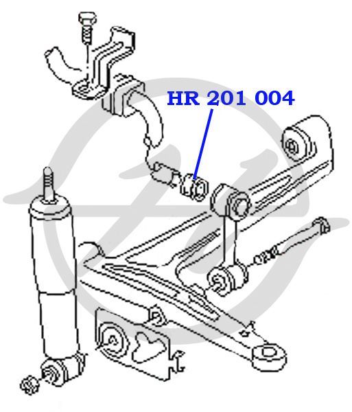 Втулка тяги стабилизатора передней подвески, верхняя (HR201004) HR201004 Hanse