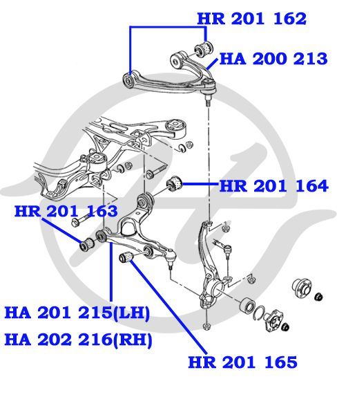 Сайлентблок переднего рычага наружный для VW Touareg 2010-2018 hr201165 Hanse