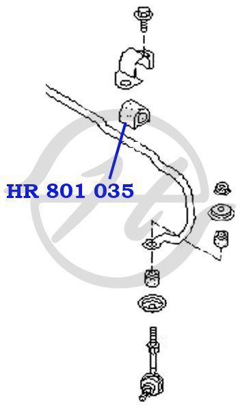 Втулки стабилизатора Nissan 54613-0E015, HR801035 по 150 руб. HR801035 Hanse