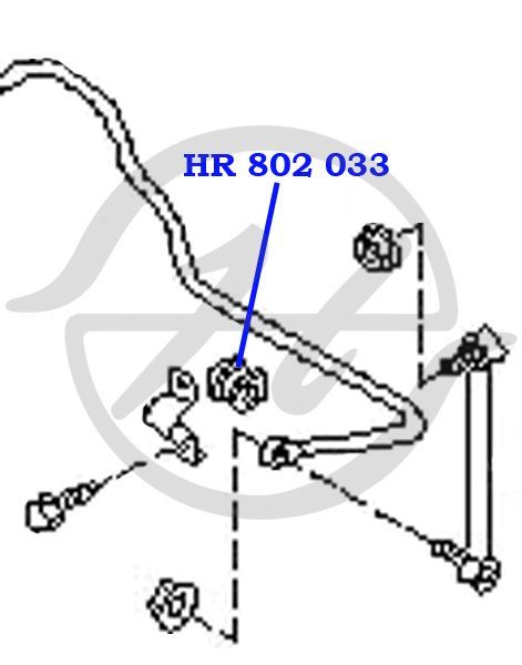 Втулки стабилизатора Nissan HR802033, 54613-VB010  D=18 HR802033 Hanse