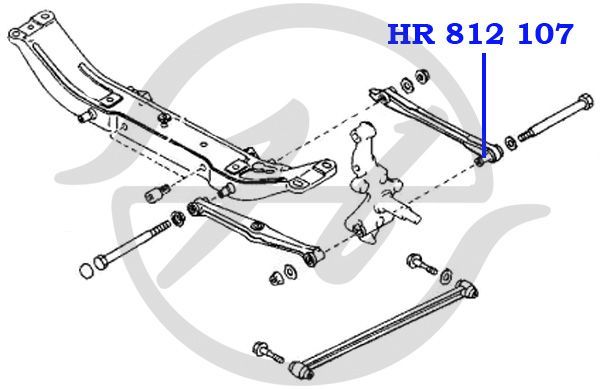 Сайлентблок передней поперечной тяги для Mazda 323 (BG) 1989-1994 HR812107 Hanse