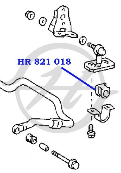 Втулка стабилизатора передняя(Hanse/) HR821018 Hanse