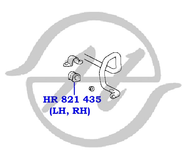 Втулка стабилизатора передней подвески, внутренняя (HR821435) hr821435 Hanse