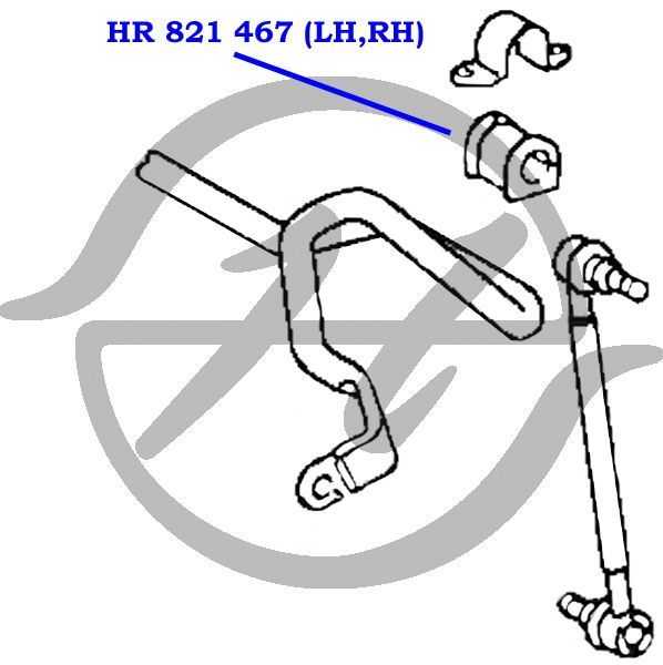 Втулка стабилизатора передней подвески, внутренняя COROLLA SED/WG 2005-… , PRIUS  2003-2009 HR821467 Hanse
