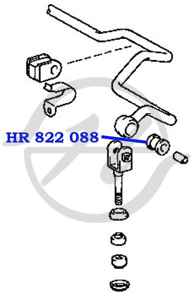 Втулка (сайлентблок) заднего стабилизатора для Lexus LX 470 1998-2007 HR822088 Hanse