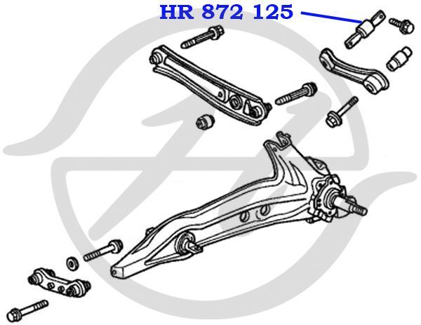 Сайлентблок комненс. тяги задн. внутр. для Honda Civic Aerodeck 1998-2000 HR872125 Hanse